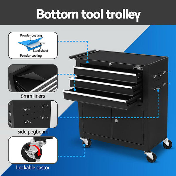 Giantz Tool Chest Trolley 12 Drawers Storage Cabinet Toolbox Awezingly