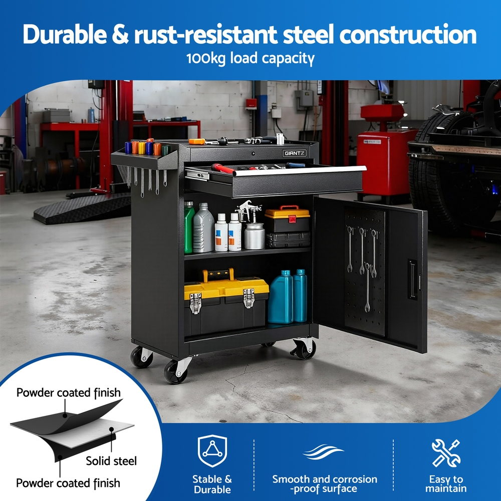 Giantz Tool Chest Trolley Cabinet Rolling Toolbox Garage Storage Tools organizer Awezingly