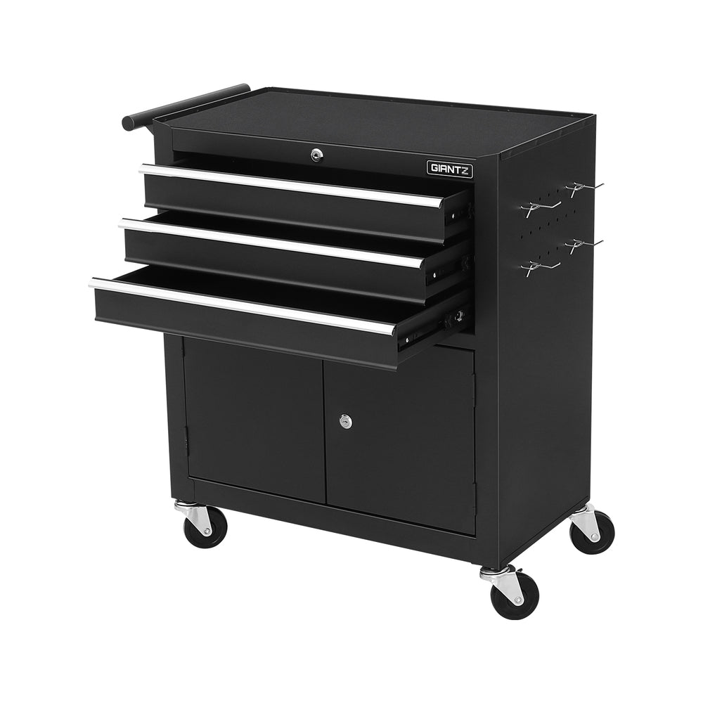 Giantz 3 Drawer Tool Box Chest Cabinet Toolbox Storage Garage Organiser Wheels Giantz