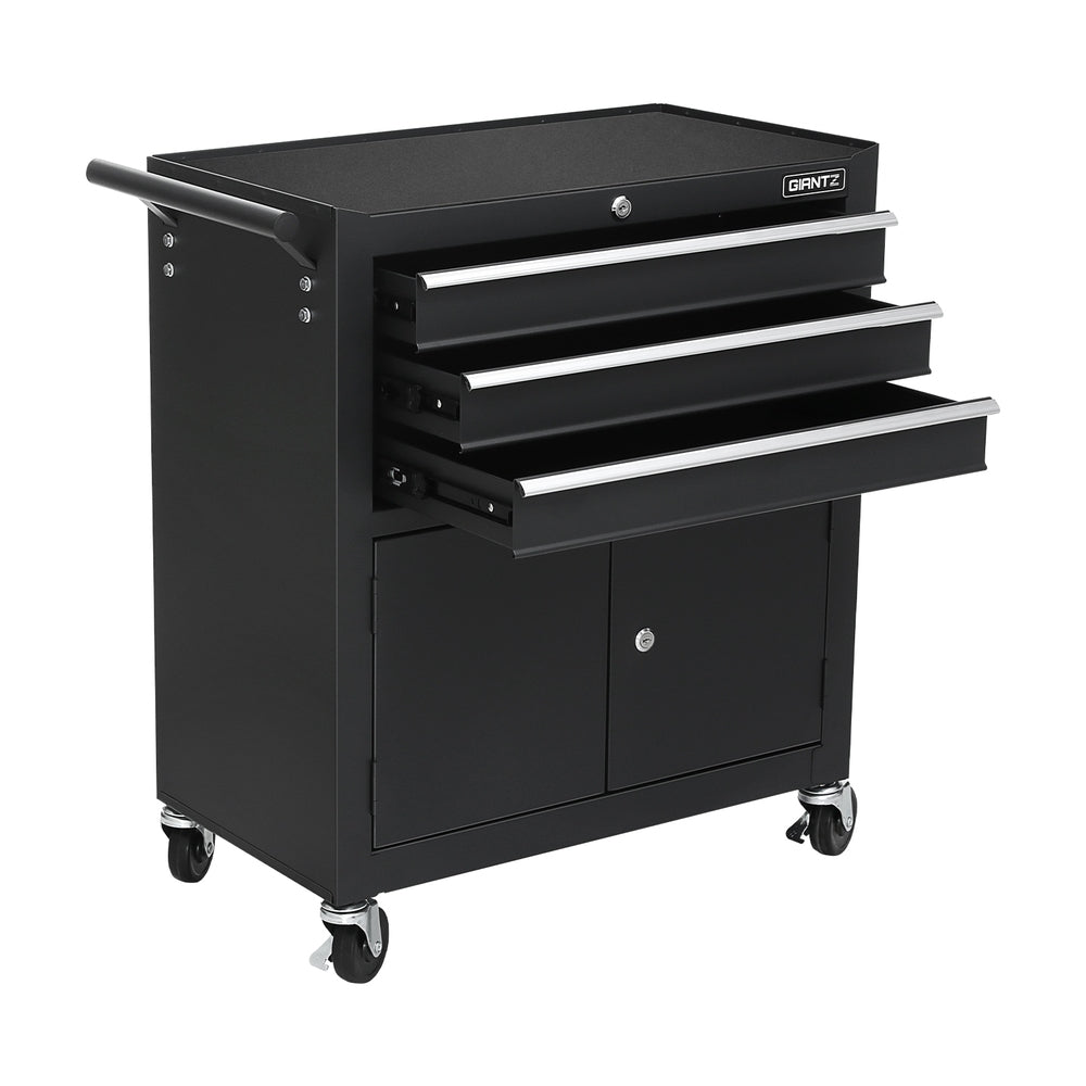 Giantz 3 Drawer Tool Box Chest Cabinet Toolbox Storage Garage Organiser Wheels Giantz