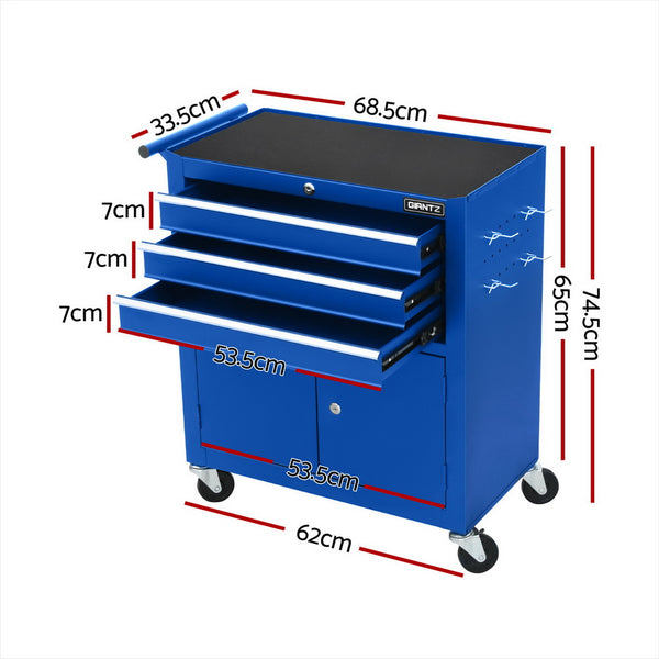 Giantz 3 Drawer Tool Box Cabinet Chest Toolbox Garage Storage Organiser Awezingly