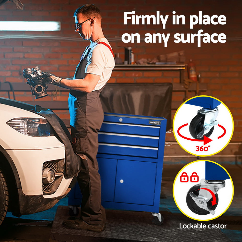 Giantz 3 Drawer Tool Box Cabinet Chest Toolbox Garage Storage Organiser Awezingly