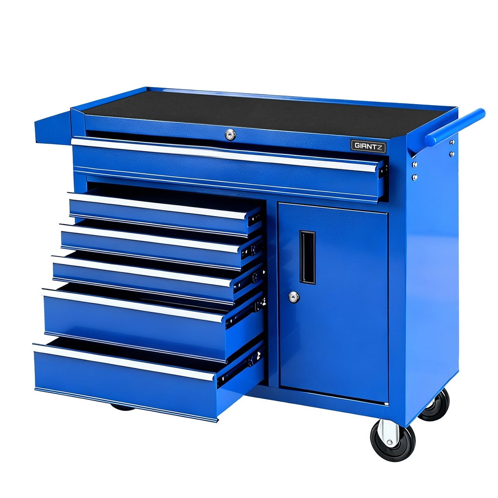 Giantz 6 Drawer Tool Chest Trolley Cabinet Cart Toolbox Storage Organiser Wheels Awezingly