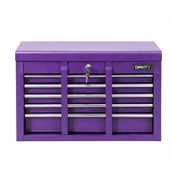 Giantz 9-Drawer Tool Cabinet Chest Toolbox Heavy Duty Garage Storage Organiser Purple Awezingly