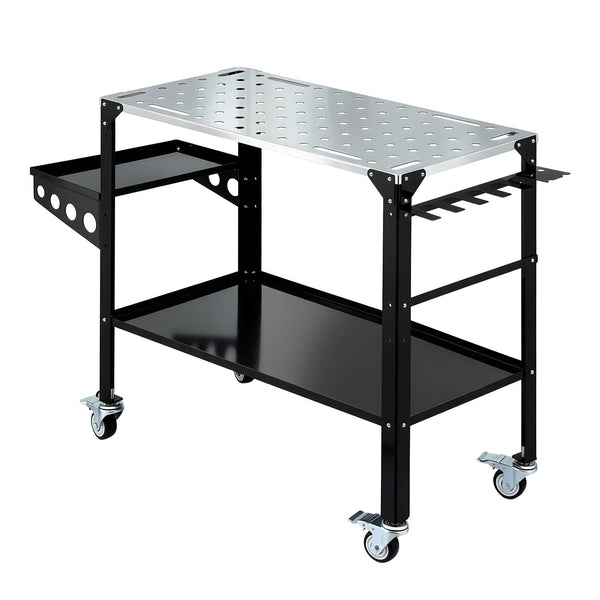 Giantz Welding Table Cart with Tool Storage 130KG Capacity Mobile Workstation Awezingly