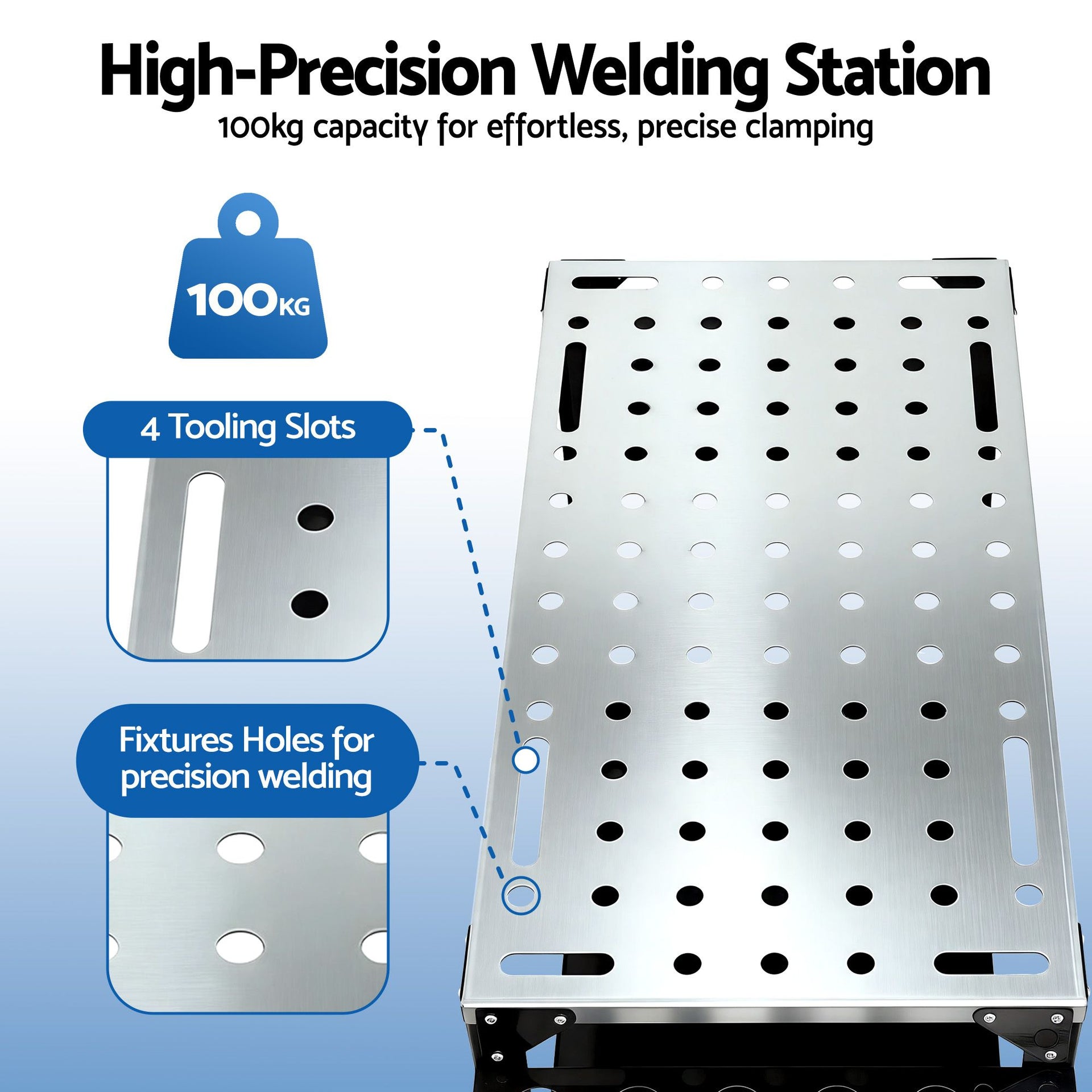 Giantz Welding Table Cart with Tool Storage 130KG Capacity Mobile Workstation Awezingly