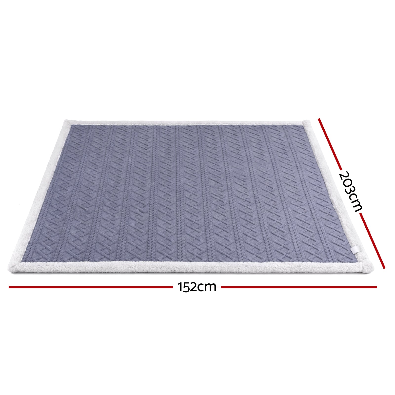 Giselle 152x203cm Throw Blanket Double-Sided Fleece Lightweight For Sofa Couch Bed Queen Awezingly