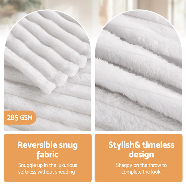 Giselle 152x203cm Throw Blanket Queen Fleece Lightweight Cozy Sofa Couch Bed Throw Awezingly