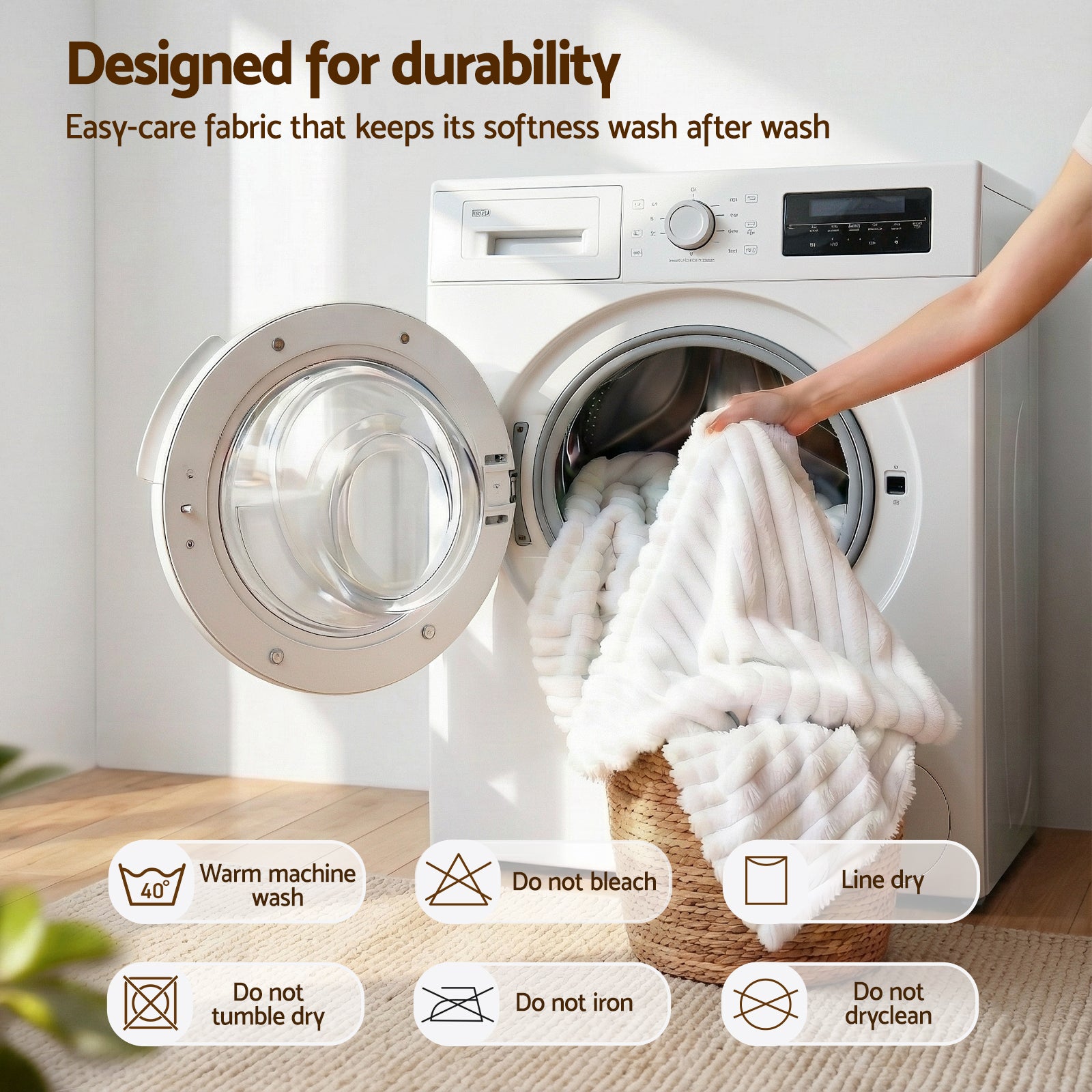 Giselle 152x203cm Throw Blanket Queen Fleece Lightweight Cozy Sofa Couch Bed Throw Awezingly