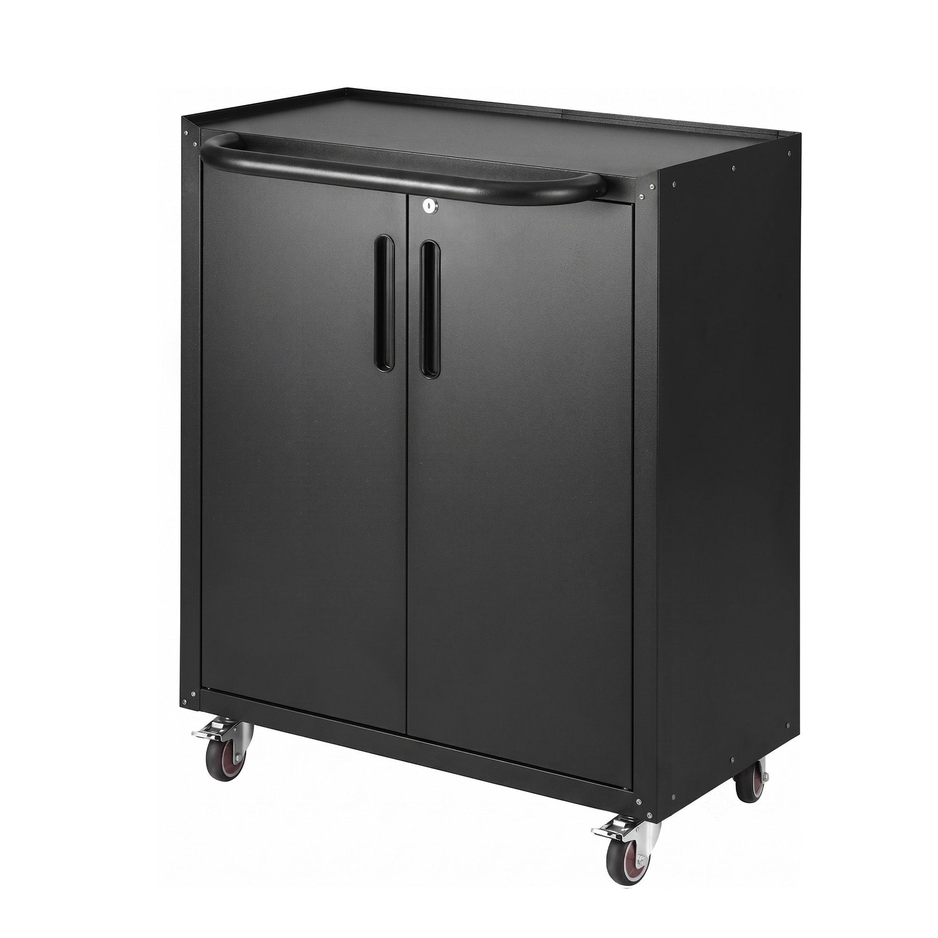 Giantz Rolling Tool Cabinet Heavy-Duty Storage Cabinet Adjustable Shelf Black Awezingly