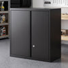 Giantz Steel Tool Cabinet Wall Mount Adjustable Shelf Garage Storage Lockable Black