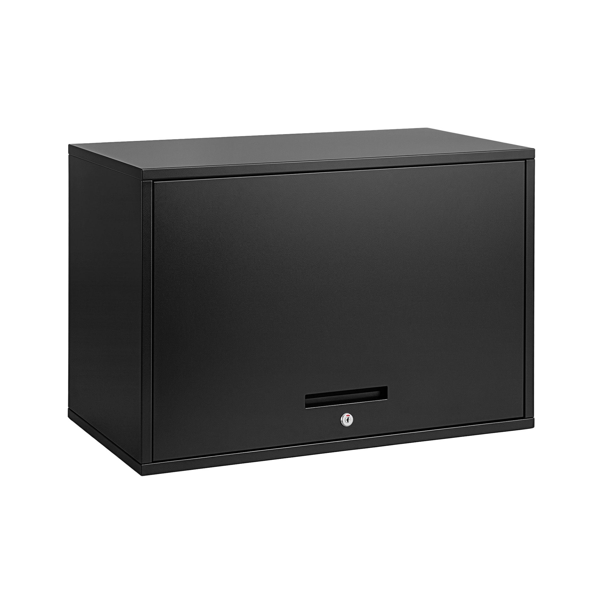 Giantz Wall Mount Steel Tool Cabinet Garage Storage Box Lockable Overhead Shelf Black Awezingly