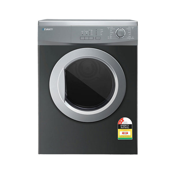 Devanti 7kg Tumble Dryer Vented 15 Auto Programs - Grey Devanti