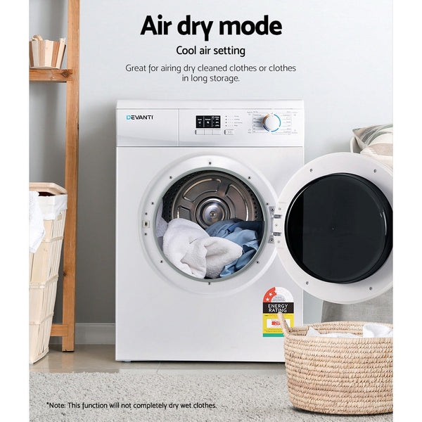 Devanti 7kg Vented Tumble Dryer - White Devanti
