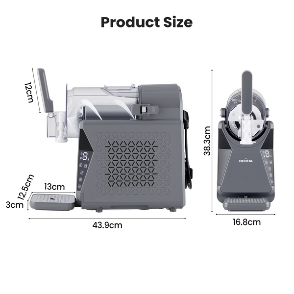 NORDA 1.3L Slushie Machine Frozen Drink Maker Slushy Ice Cream Maker No Ice Compressor Touchscreen for Home BBQ Party Awezingly