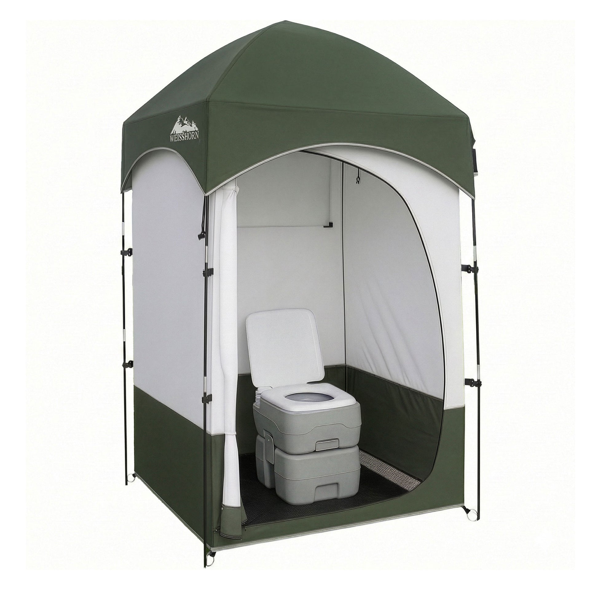 Weisshorn 20L Portable Camping Toilet Shower Tent Changing Room Outdoor Loo Set Awezingly