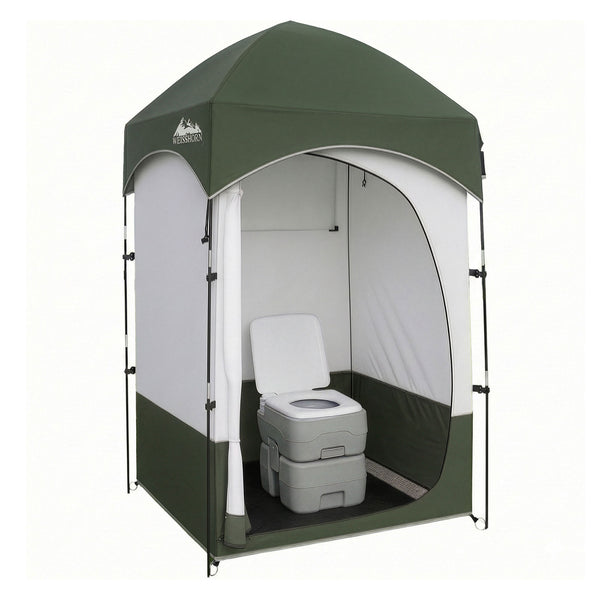 Weisshorn 20L Portable Camping Toilet Shower Tent Changing Room Outdoor Loo Set Awezingly