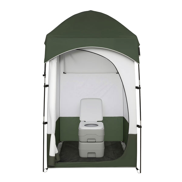 Weisshorn 20L Portable Camping Toilet Shower Tent Changing Room Outdoor Loo Set Awezingly