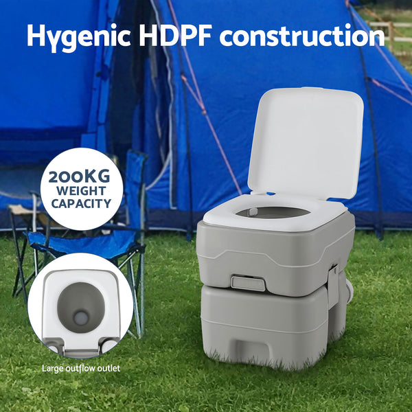 Weisshorn 20L Portable Camping Toilet Shower Tent Changing Room Outdoor Loo Set Awezingly