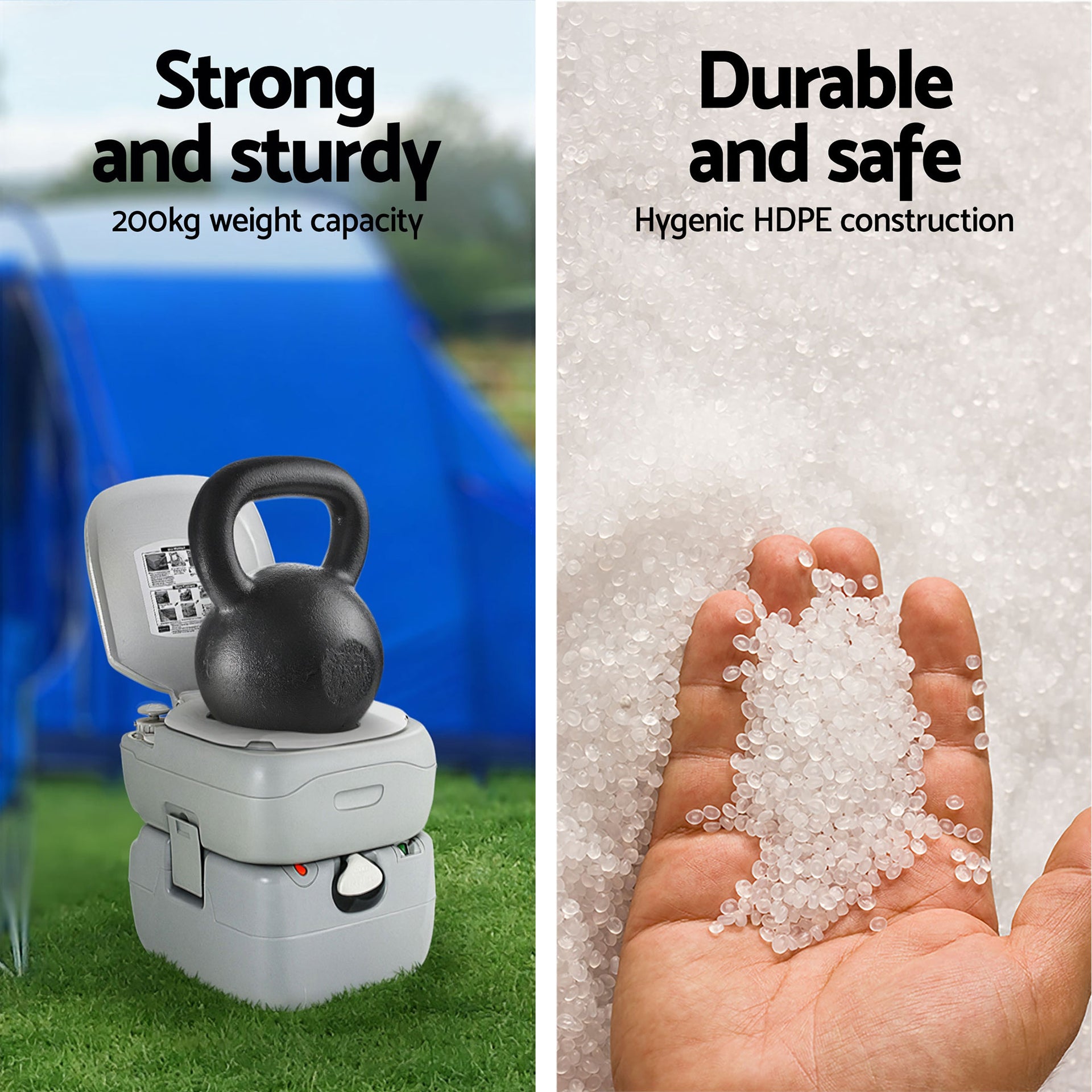 Weisshorn 22L Portable Camping Toilet Shower Tent Changing Room Outdoor Loo Set Awezingly