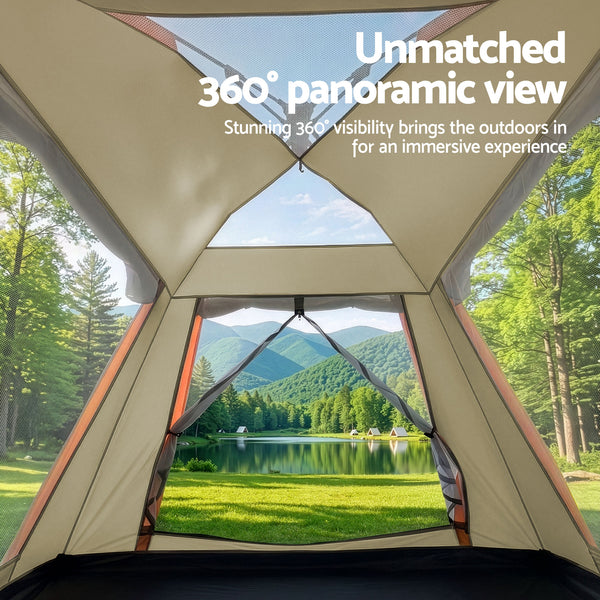 Weisshorn Pop Up Camping Tent 3-4 Person Automatic Tent Instant Setup Waterproof Awezingly