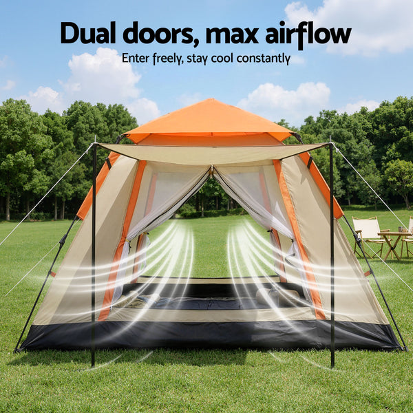 Weisshorn Pop Up Camping Tent 3-4 Person Automatic Tent Instant Setup Waterproof Awezingly