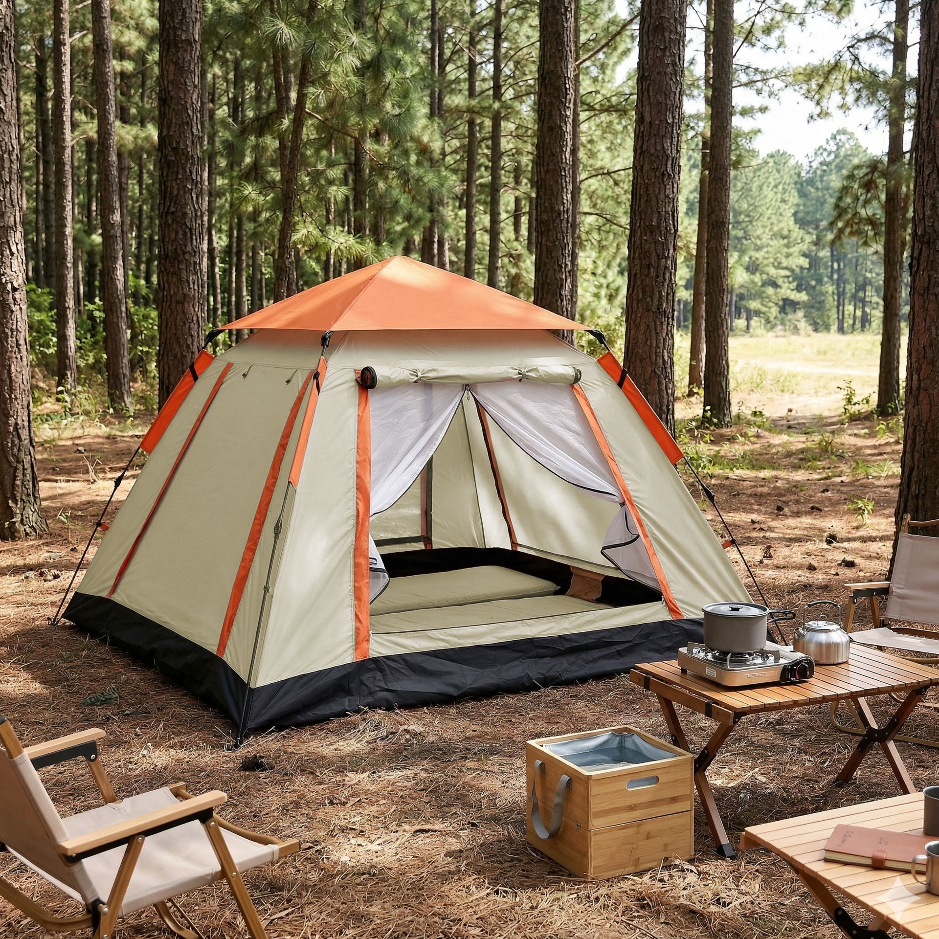 Weisshorn Pop Up Camping Tent 3-4 Person Automatic Tent Instant Setup Waterproof Awezingly