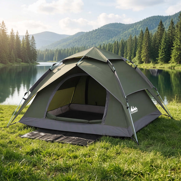 Weisshorn 2 Person Camping Tent Automatic Pop Up Water Repellent Shade Outdoor Awezingly