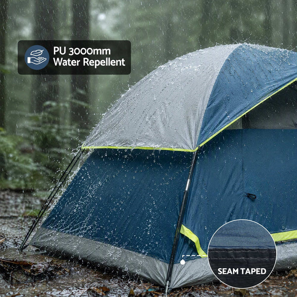 Weisshorn 2 Person Camping Dome Tent Lightweight Waterproof Outdoor Hiking Awezingly