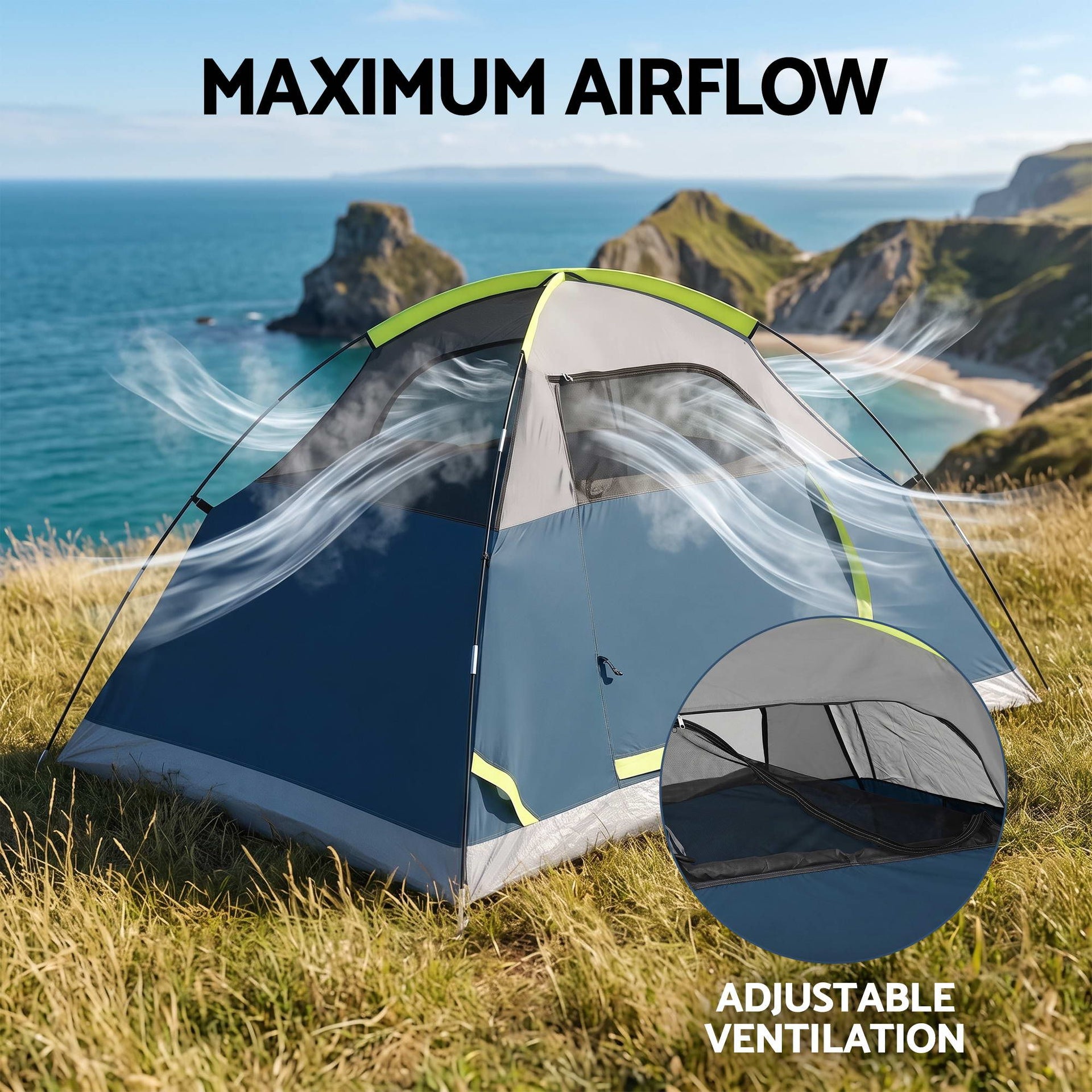 Weisshorn 2 Person Camping Dome Tent Lightweight Waterproof Outdoor Hiking Awezingly