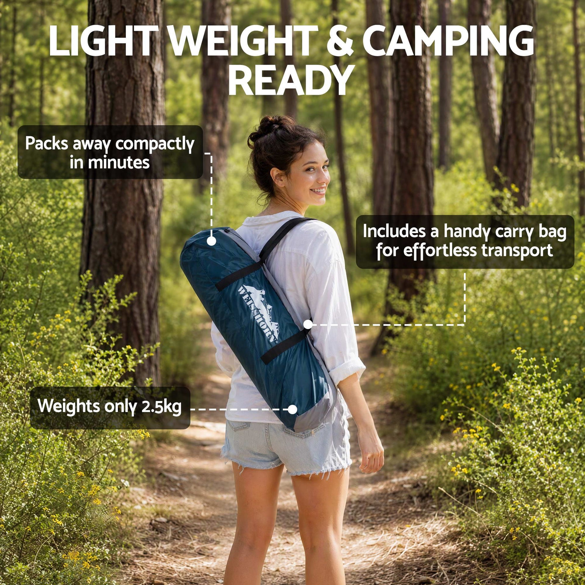 Weisshorn 2 Person Camping Dome Tent Lightweight Waterproof Outdoor Hiking Awezingly