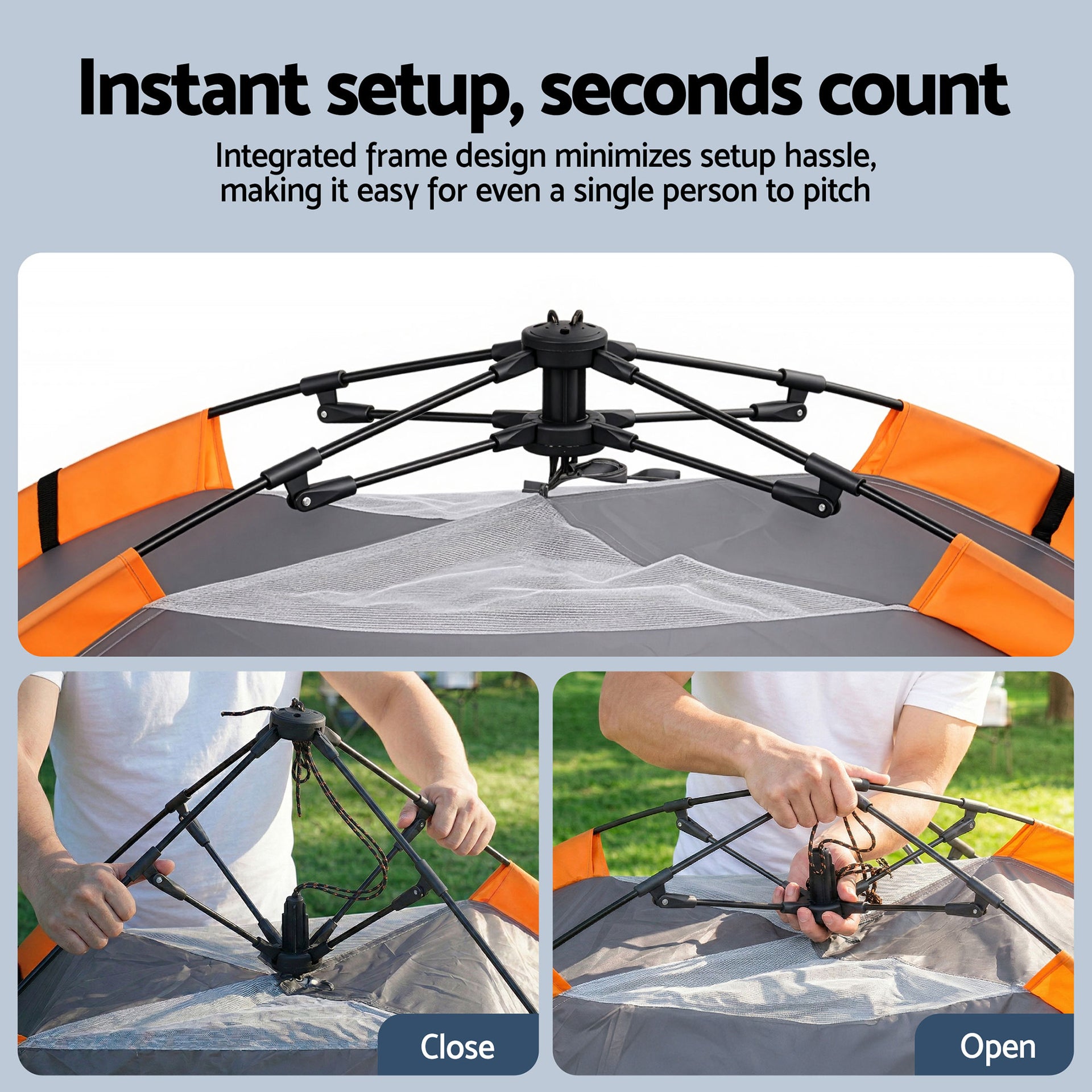 Weisshorn 2 Person Instant Pop Up Camping Tent Automatic Waterproof Hiking Beach Awezingly