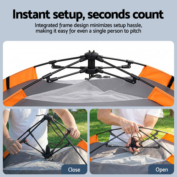Weisshorn 2 Person Instant Pop Up Camping Tent Automatic Waterproof Hiking Beach Awezingly
