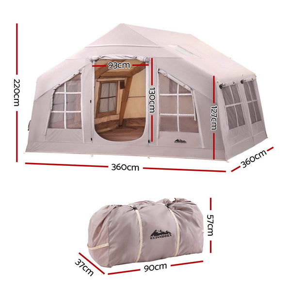 Weisshorn Camping Tent Inflatable Beach Tent 6 Person 360CM Weisshorn