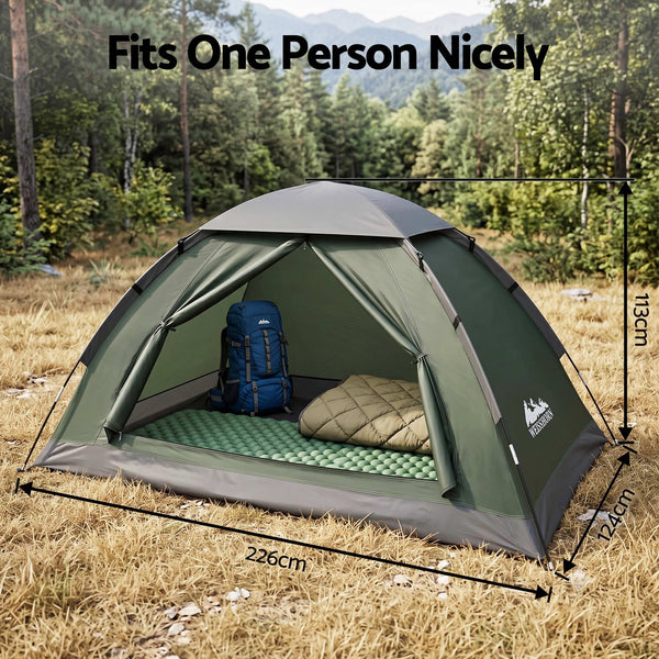 Weisshorn 1 Person Camping Tent Waterproof Hiking Vestibule Porch Awezingly