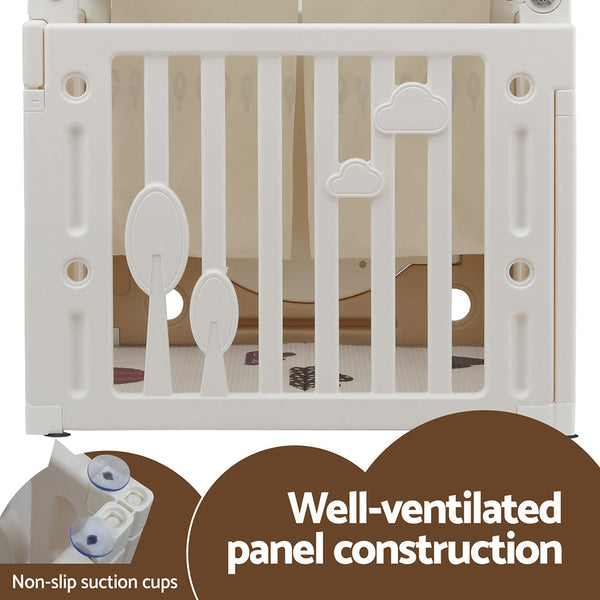 Keezi Kids Play Tent Playhouse Castle with Floor Mat 85CMX113CM Awezingly