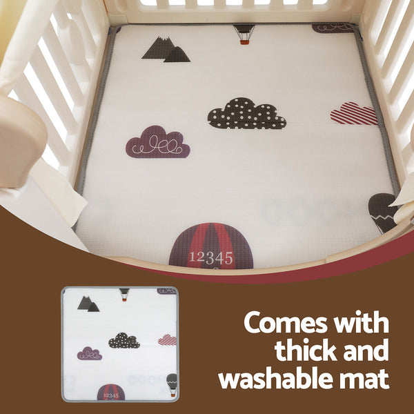 Keezi Kids Play Tent Playhouse Castle with Floor Mat 85CMX113CM Awezingly