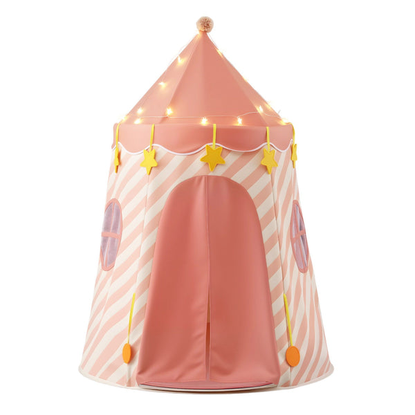 Keezi Kids Play Tent with Star Lights and Window Carry Bag 116cmx153cm Playhouse Awezingly