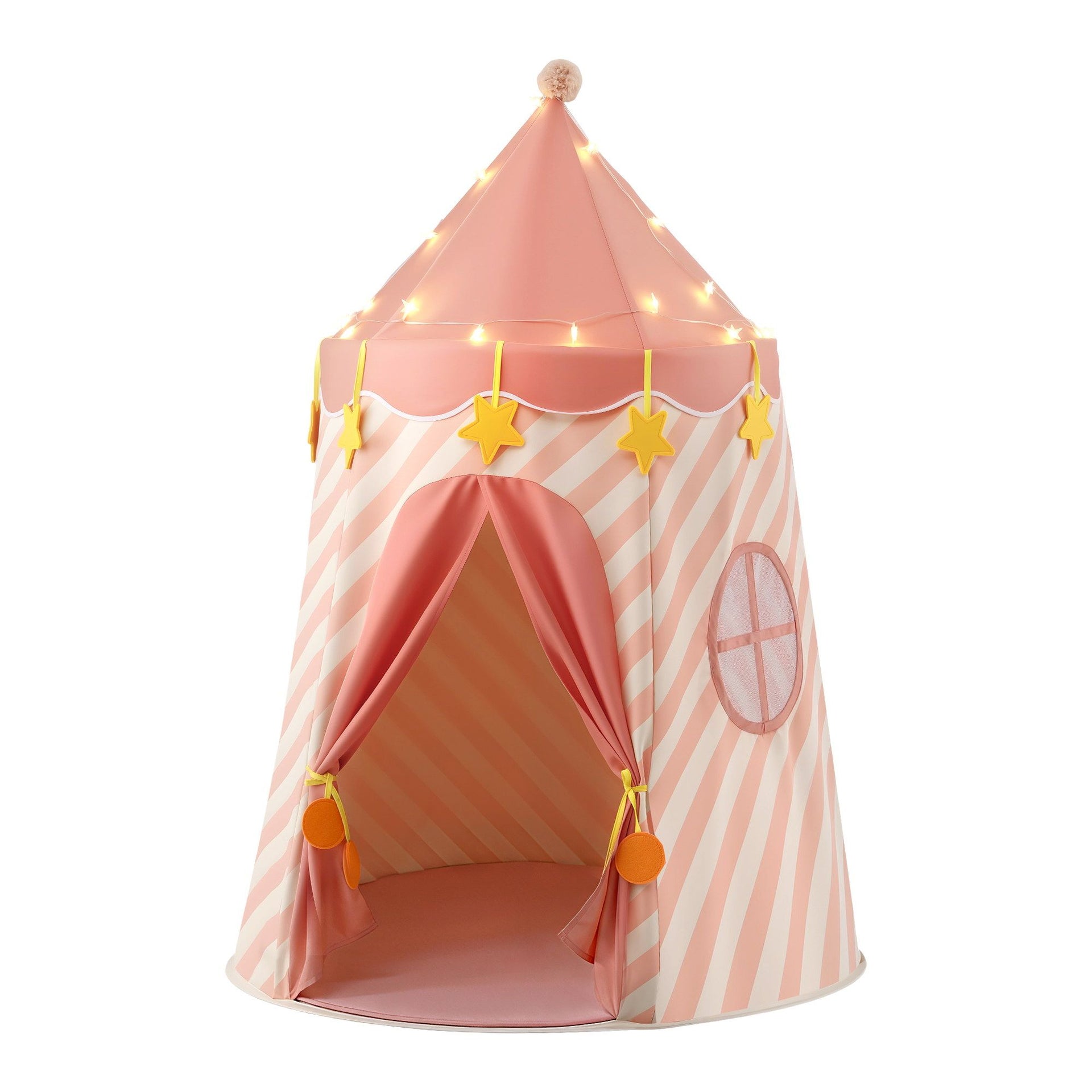 Keezi Kids Play Tent with Star Lights and Window Carry Bag 116cmx153cm Playhouse Awezingly