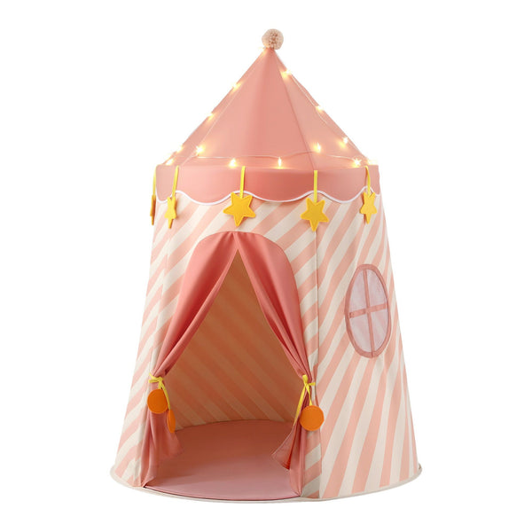 Keezi Kids Play Tent with Star Lights and Window Carry Bag 116cmx153cm Playhouse Awezingly