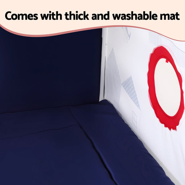 Keezi Kids Play Tent Playhouse Castle with Floor Mat String Ball Light 134X103CM Awezingly