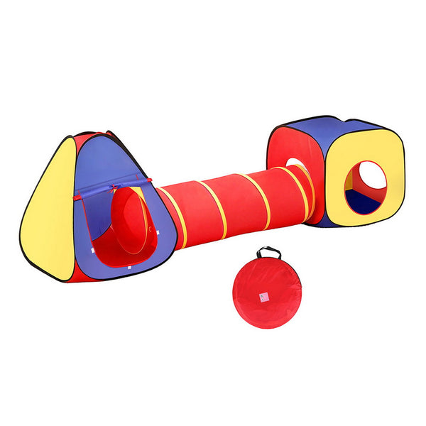 Keezi Kids Playhouse Play Tent Pop Up Teepee Castle Crawl Tunnel Outdoor Indoor Toys Children Gift Keezi