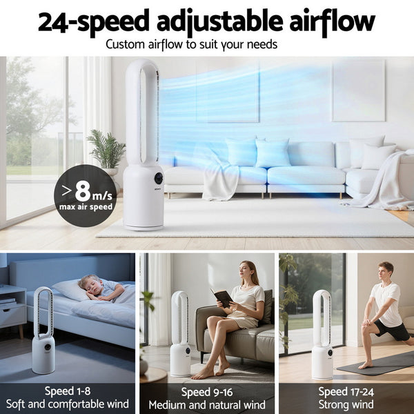 Devanti 2in1 Bladeless Fan Air Purification W/ Remote 88cm Awezingly