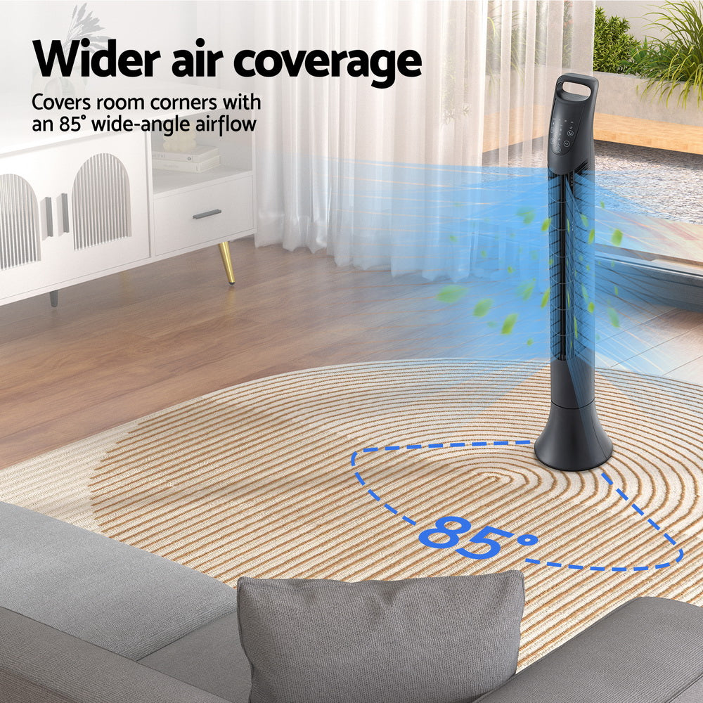 Devanti Tower Fan Oscillating 3 Speeds with Remote 91cm Devanti