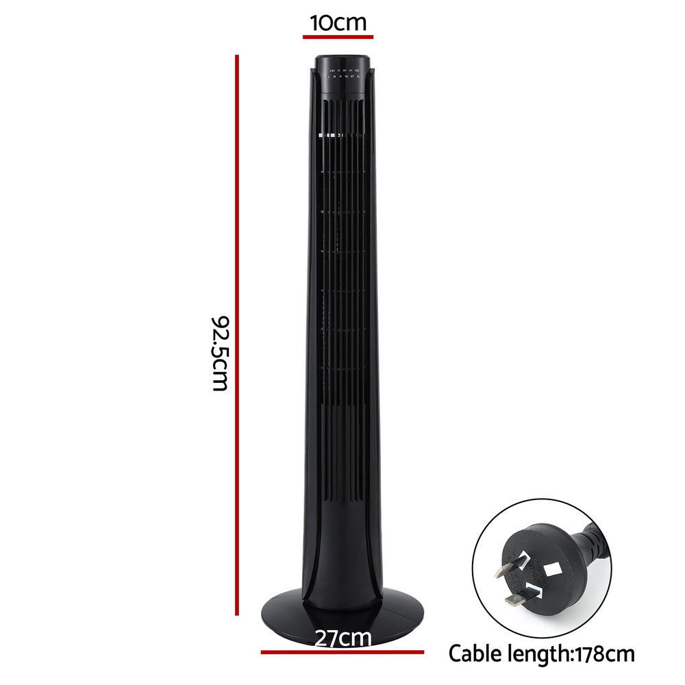 Devanti Tower Fan Oscillating 3 Speeds with Remote 93cm Devanti