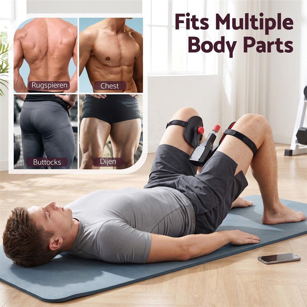 Everfit Pelvic Floor Exerciser Inner Thigh Kegel Trainer 35KG 360 Adjustable Men Women Black & Red Awezingly