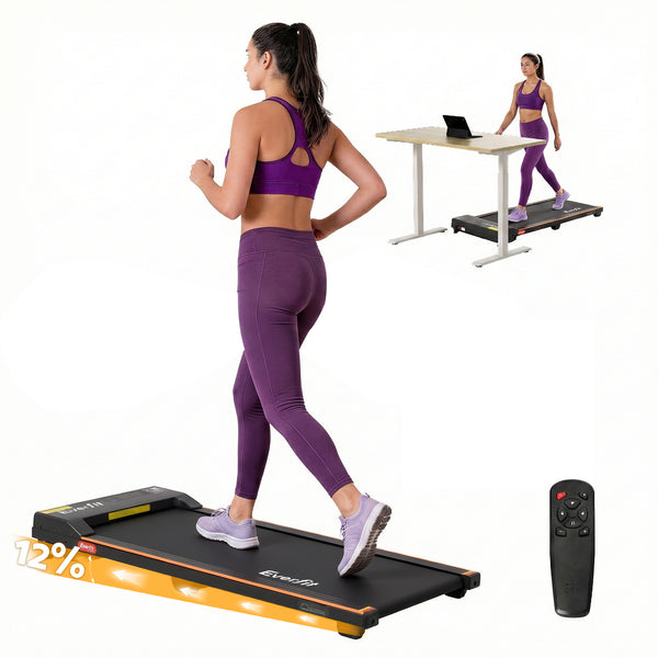 Everfit 3 in 1 Walking Pad Treadmill 12% Incline Under Desk Treadmills for Home Gym With 38cm Wide Belt Awezingly