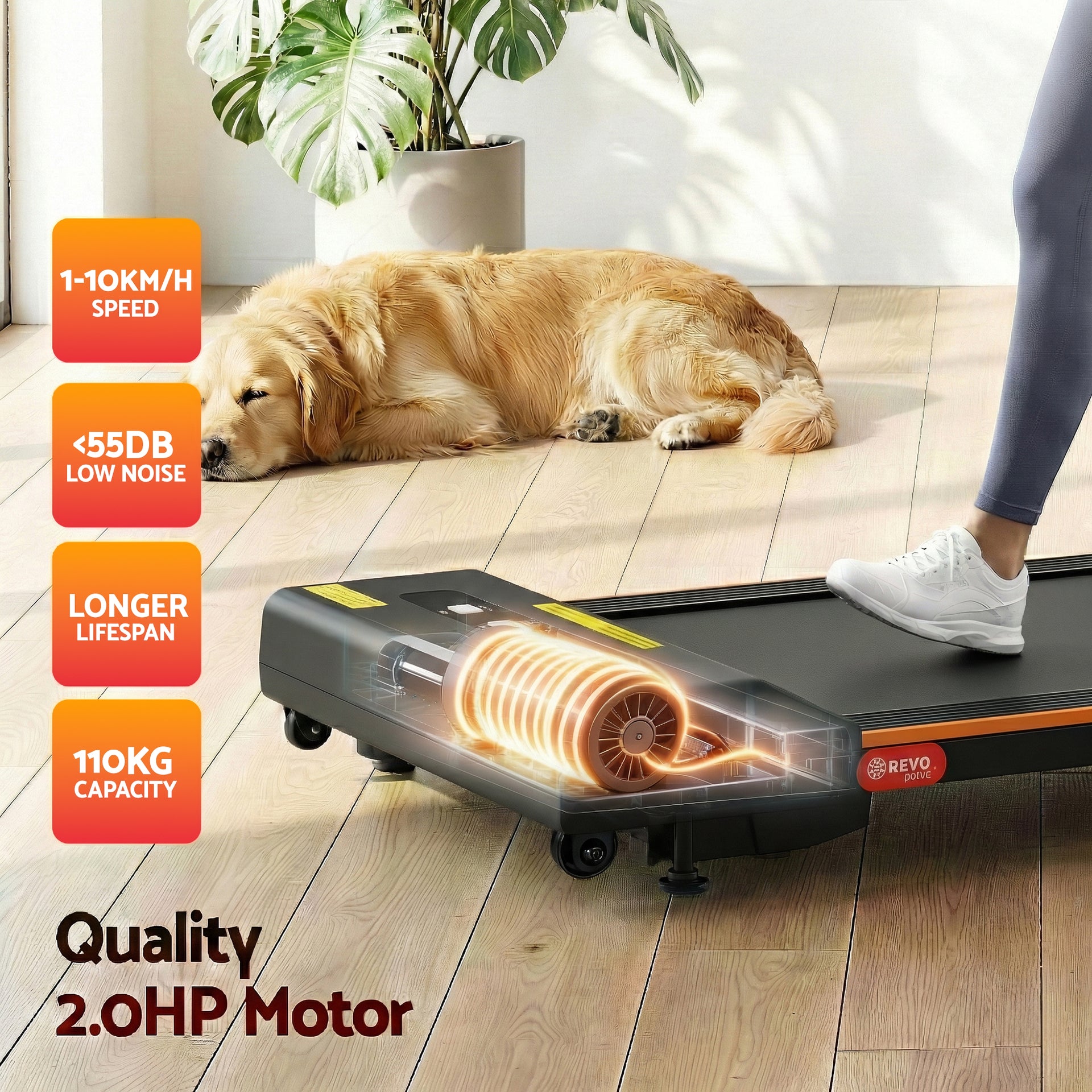 Everfit 3 in 1 Walking Pad Treadmill 12% Incline Under Desk Treadmills for Home Gym With 38cm Wide Belt Awezingly
