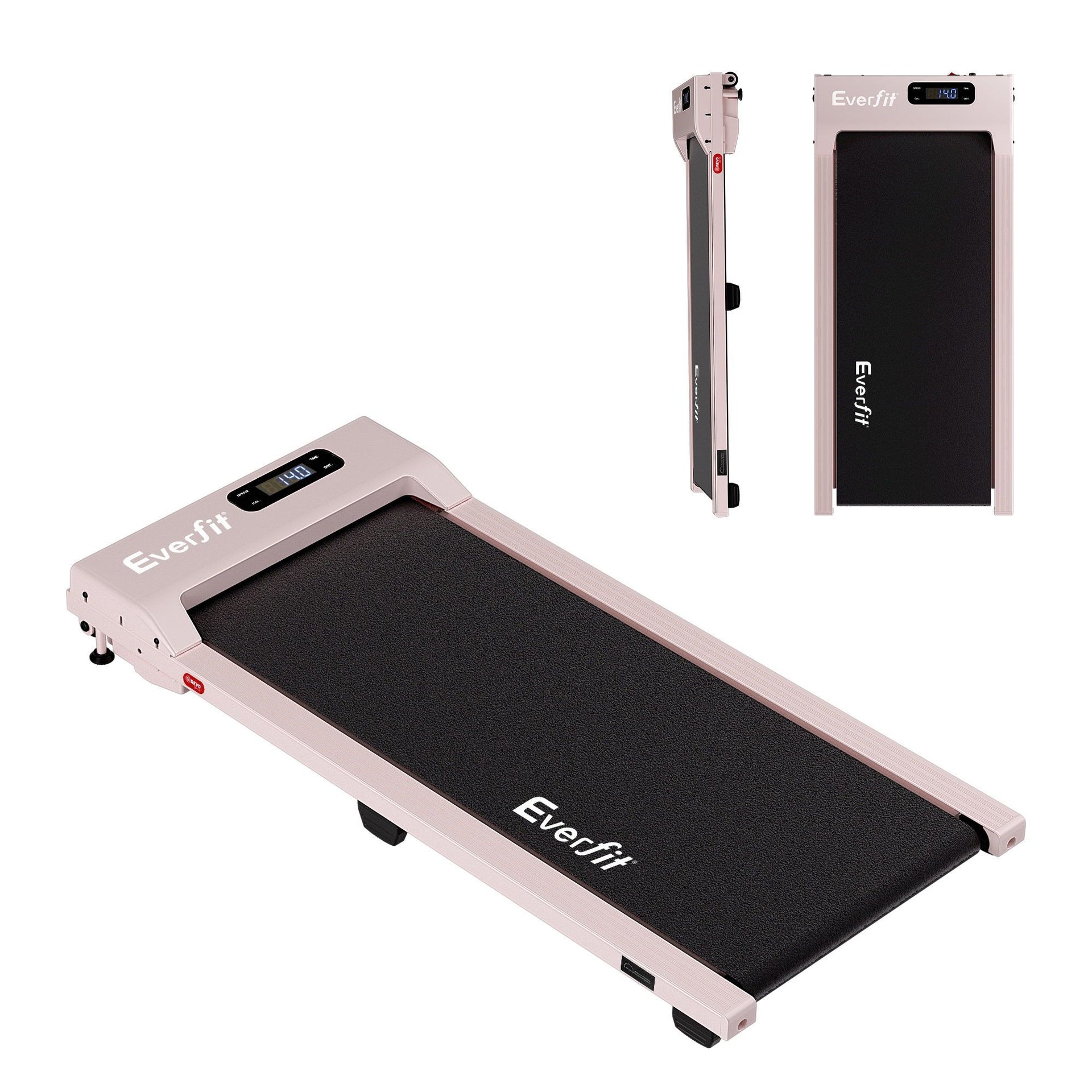 Everfit 3 in 1 Walking Pad Treadmill 12% Incline Under Desk Treadmills for Home Gym With 38cm Wide Belt Pink Awezingly