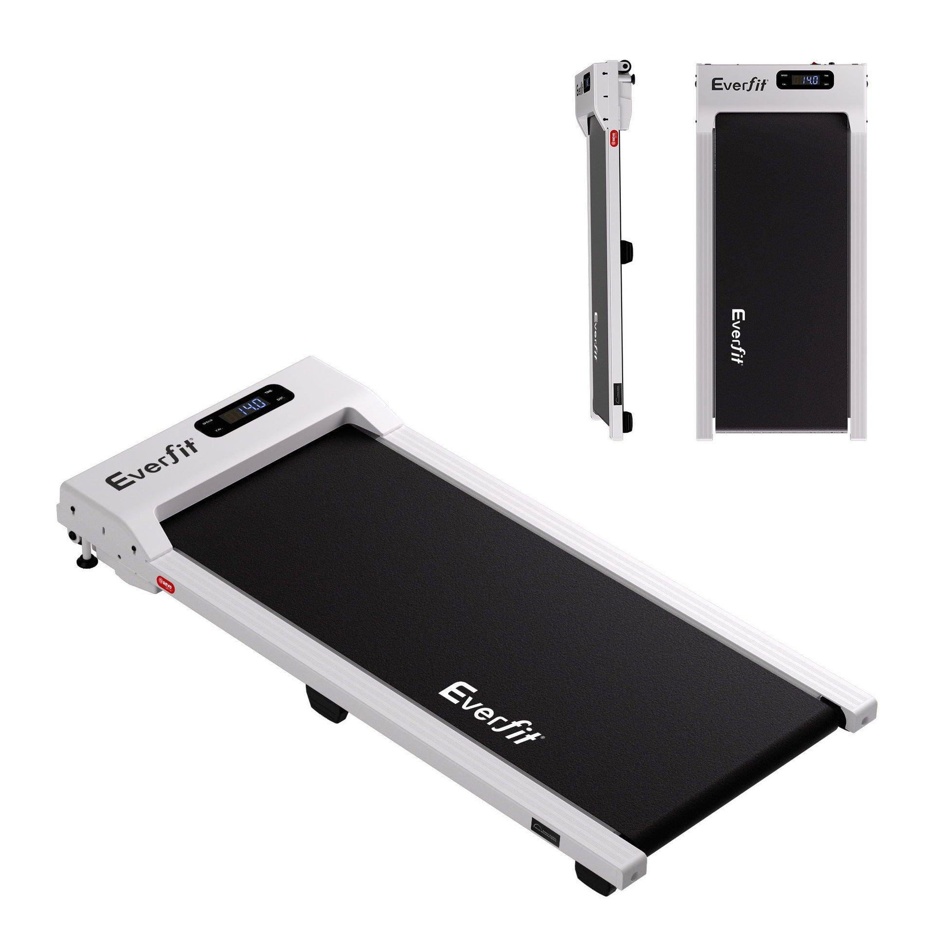 Everfit 3 in 1 Walking Pad Treadmill 12% Incline Under Desk Treadmills for Home Gym With 38cm Wide Belt White Awezingly